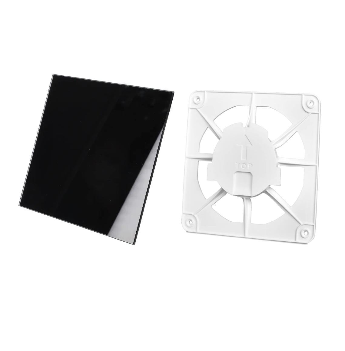 Вентиляционная решетка AirRoxy dRim grill и пластиковая панель Черный глянцевый (02-300162)