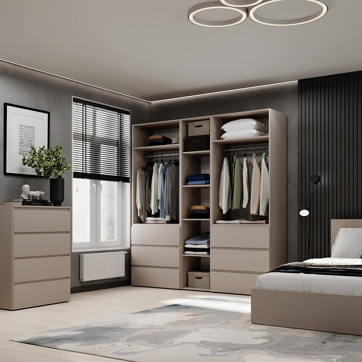 Шкаф распашной комбинированный ART IN HEAD №3 Light 2000x500x2200 мм Кашемир (GALTK0314000000) - фото 4 Шкаф распашной комбинированный ART IN HEAD №3 Light 2000x500x2200 мм Кашемир (GALTK0314000000) - фото 4