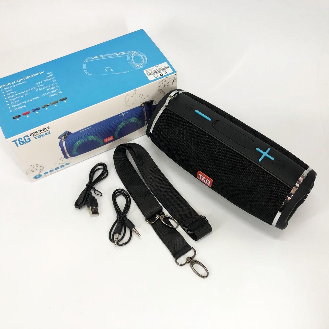 Колонка портативная с RGB подсветкой и ремешком TG642 Черный - фото 8 Колонка портативная с RGB подсветкой и ремешком TG642 Черный - фото 8