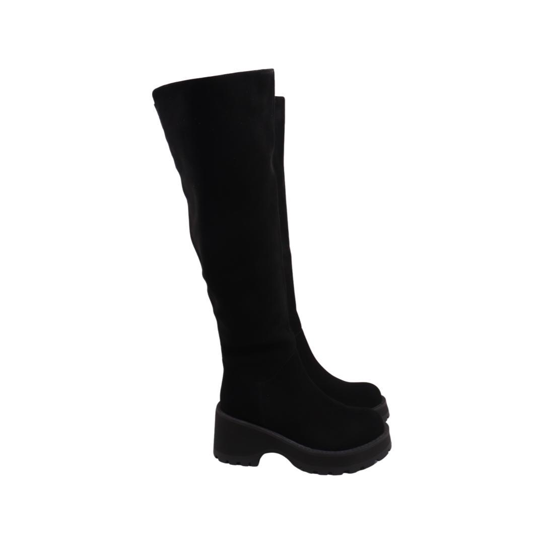 Сапоги женские Erisses из замши р. 35 Черный (975-23ZSC)