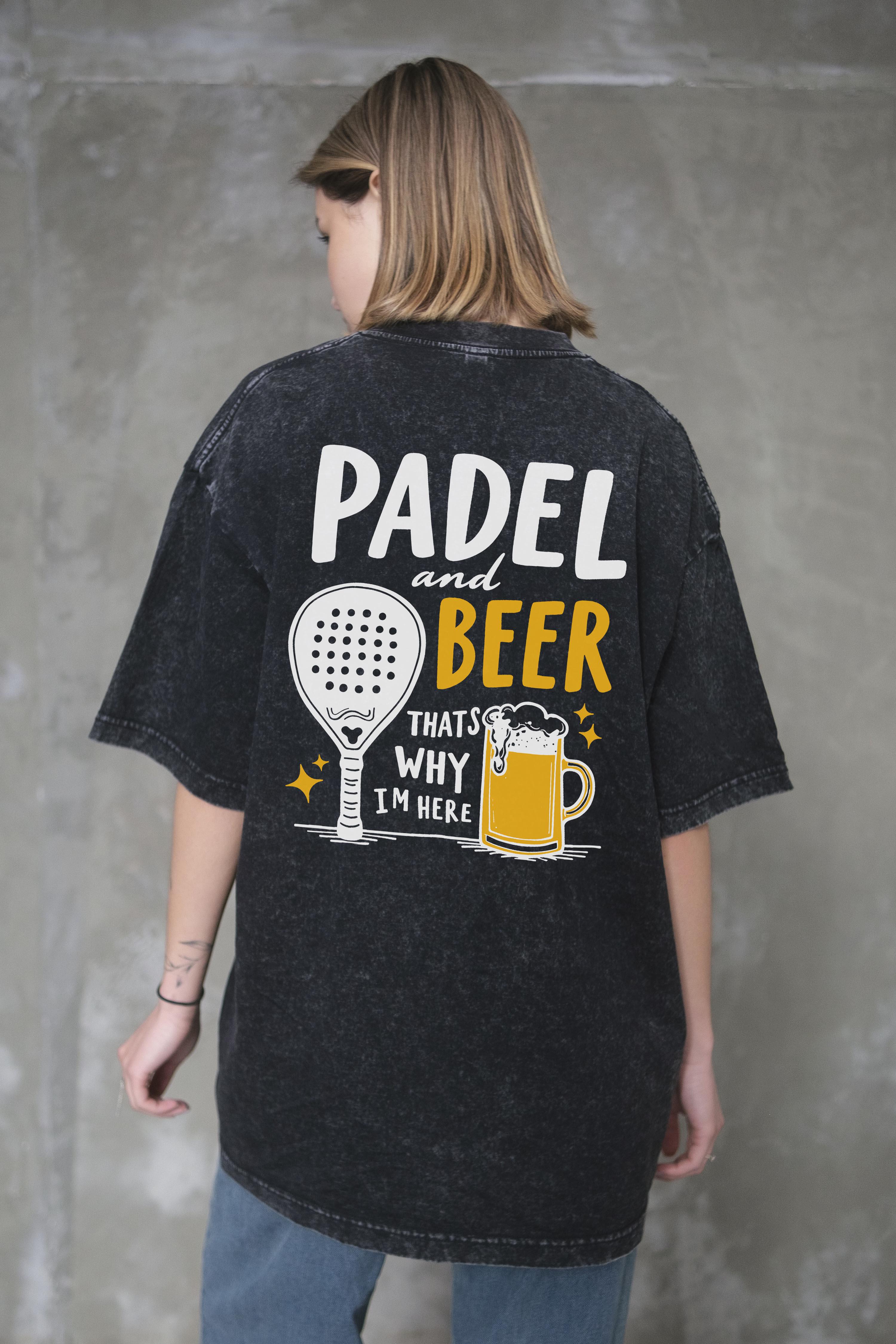 Футболка оверсайз Without Washed Padel And Beer L/XL Black (L/XL8056362 8056363) - фото 5