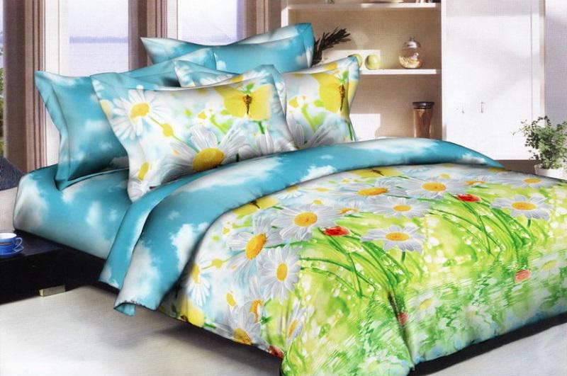 Комплект постельного белья Zastell 11917 микросатин семейный 2х145х210 Голубой