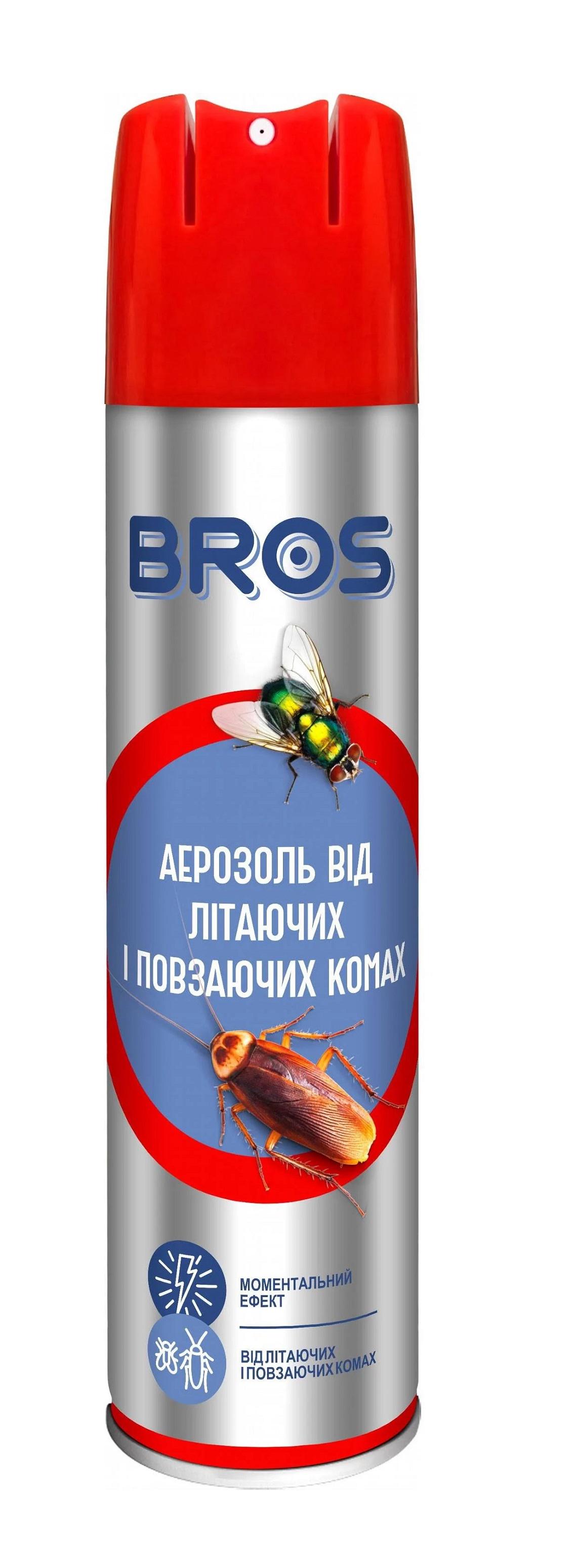 Аерозоль Bros від літаючих і повзаючих комах 400 мл (56789)