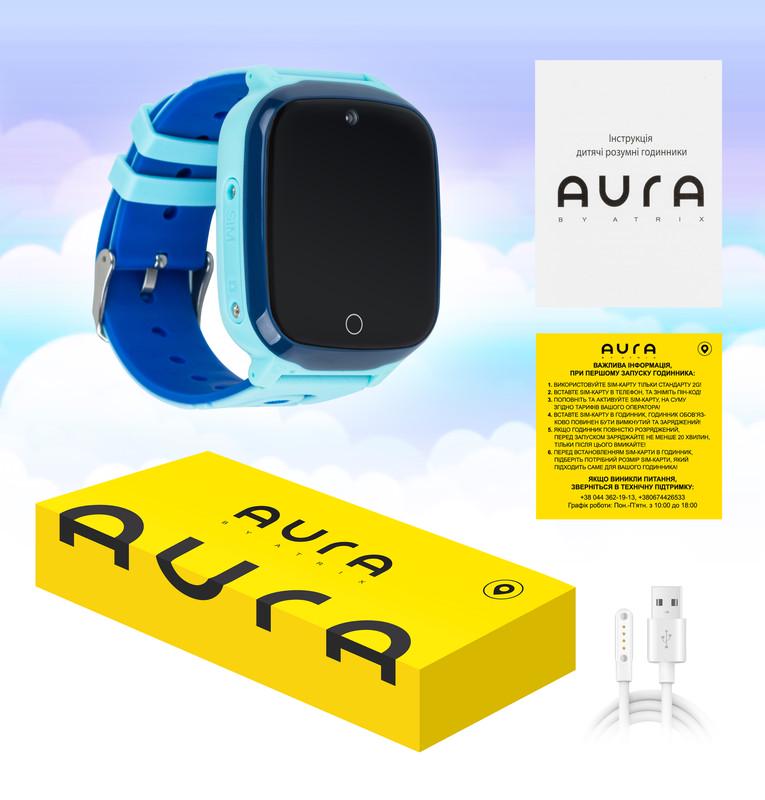 Смарт-часы детские AURA A200 Tracker/Wi-fi Blue - фото 4