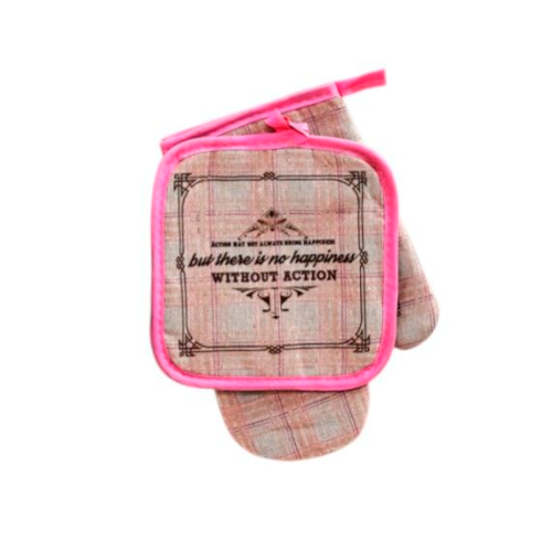 Прихватка-рукавичка кухонна Stenson 24х16 см 2 шт. Pink (R92077)