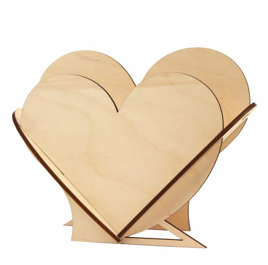 Подарочный пакет Rosa Talent Сердце фанера 18х14,5х8,5 см (4823100233910)