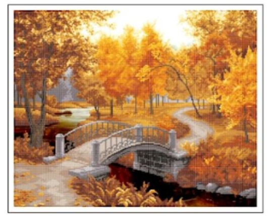 Схема для вышивки бисером Золотая Подкова Осень в парке ЗПП-011 (2928)