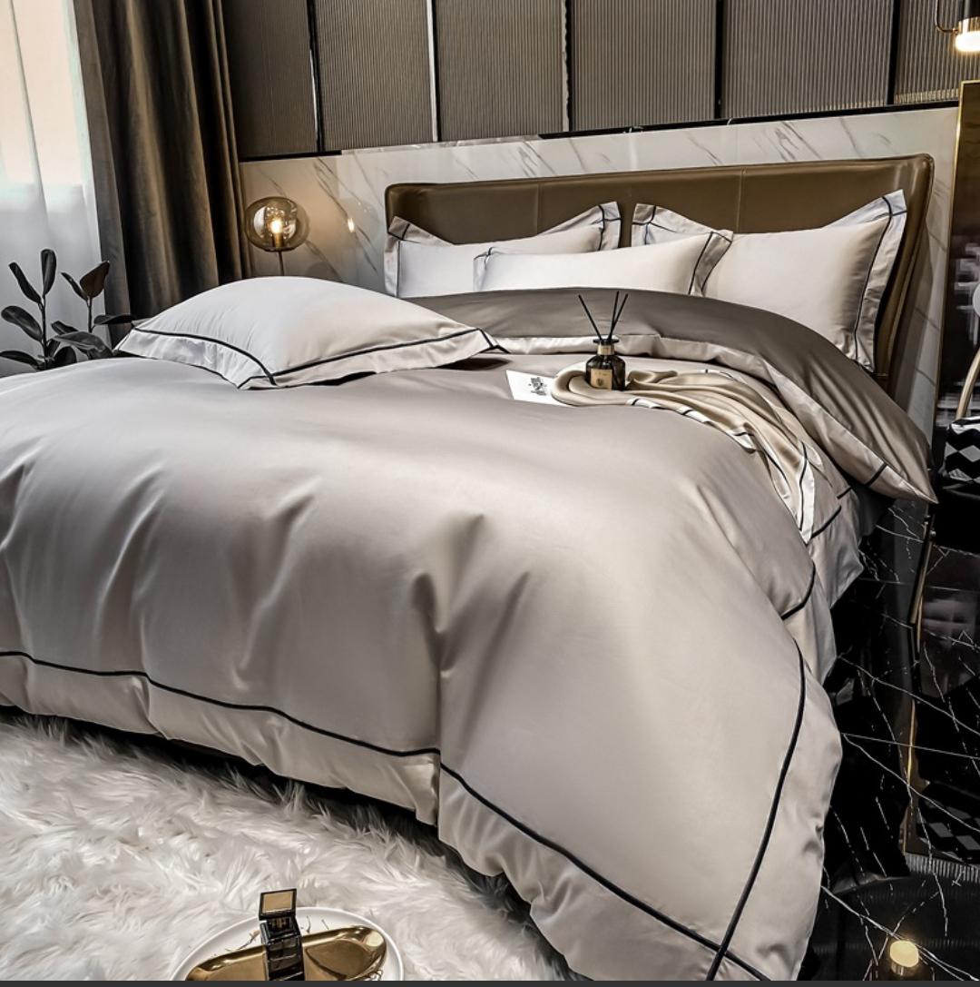 Комплект постельного белья Charmeuse Home Simple евро 200х230 см/50х70 см (0015)