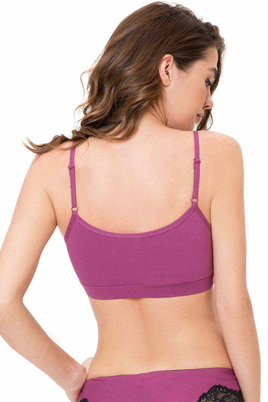 Комплект білизни Anabel Arto топ/трусики бразиліана 85B/XL Ліловий/Чорний (31931/64932) - фото 5 Комплект білизни Anabel Arto топ/трусики бразиліана 85B/XL Ліловий/Чорний (31931/64932) - фото 5