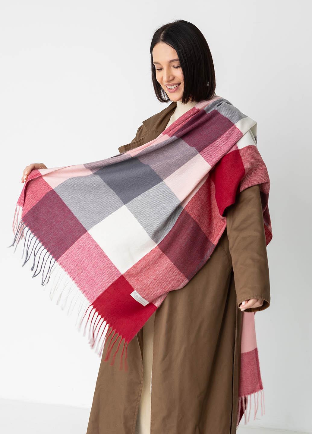 Шарф теплый Клетка кашемировый 180х70 см (С18042-1)