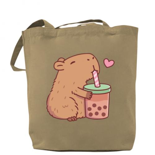 Шоппер Boba tea capybara Капучино (14709231-51-188160)