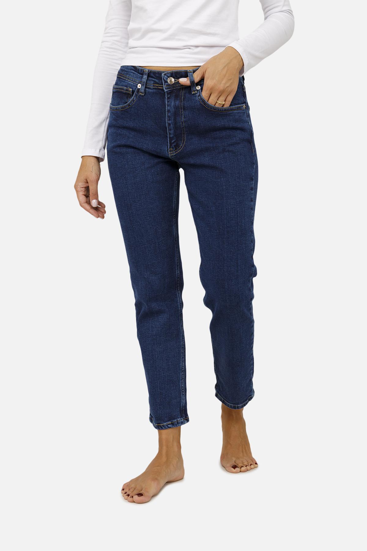 Джинси жіночі Slim ЦБ-00257334 р. 42 Темно-синій (SKT001012660) - фото 2