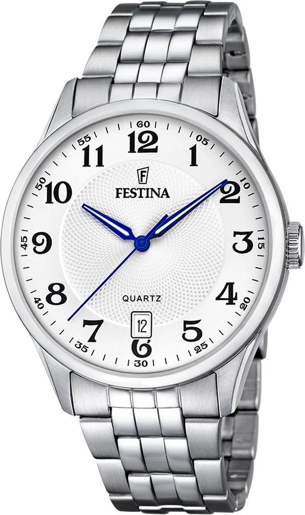Наручний годинник чоловічий Festina Classics F20425/1 з сталевим корпусом та білим циферблатом