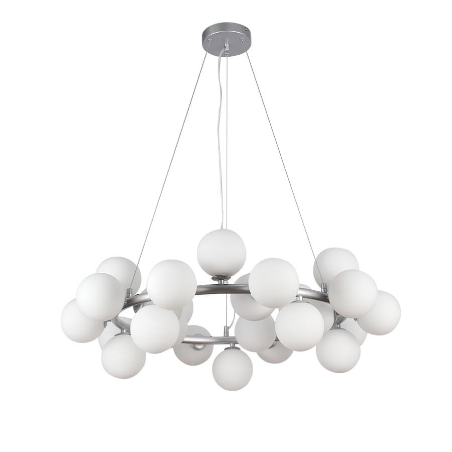 Люстра підвісна 7841019-25 GAB/WH на 25 плафонів Срібний/Білий - фото 1