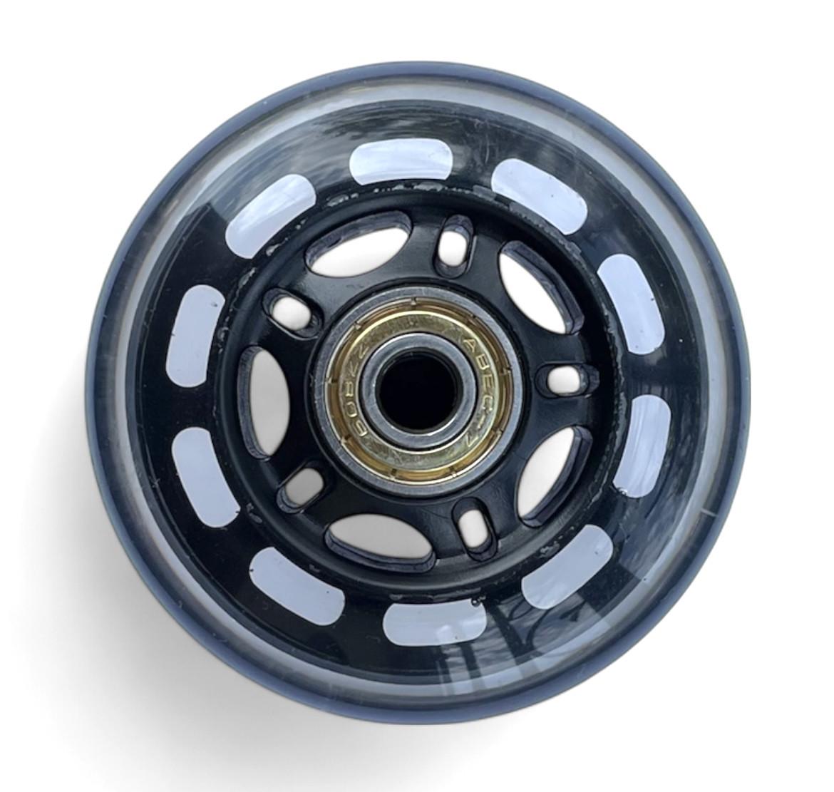 Колесо для самоката з підшипником 608 без підсвітки 72 мм Чорний/Прозорий - фото 2 Колесо для самоката з підшипником 608 без підсвітки 72 мм Чорний/Прозорий - фото 2