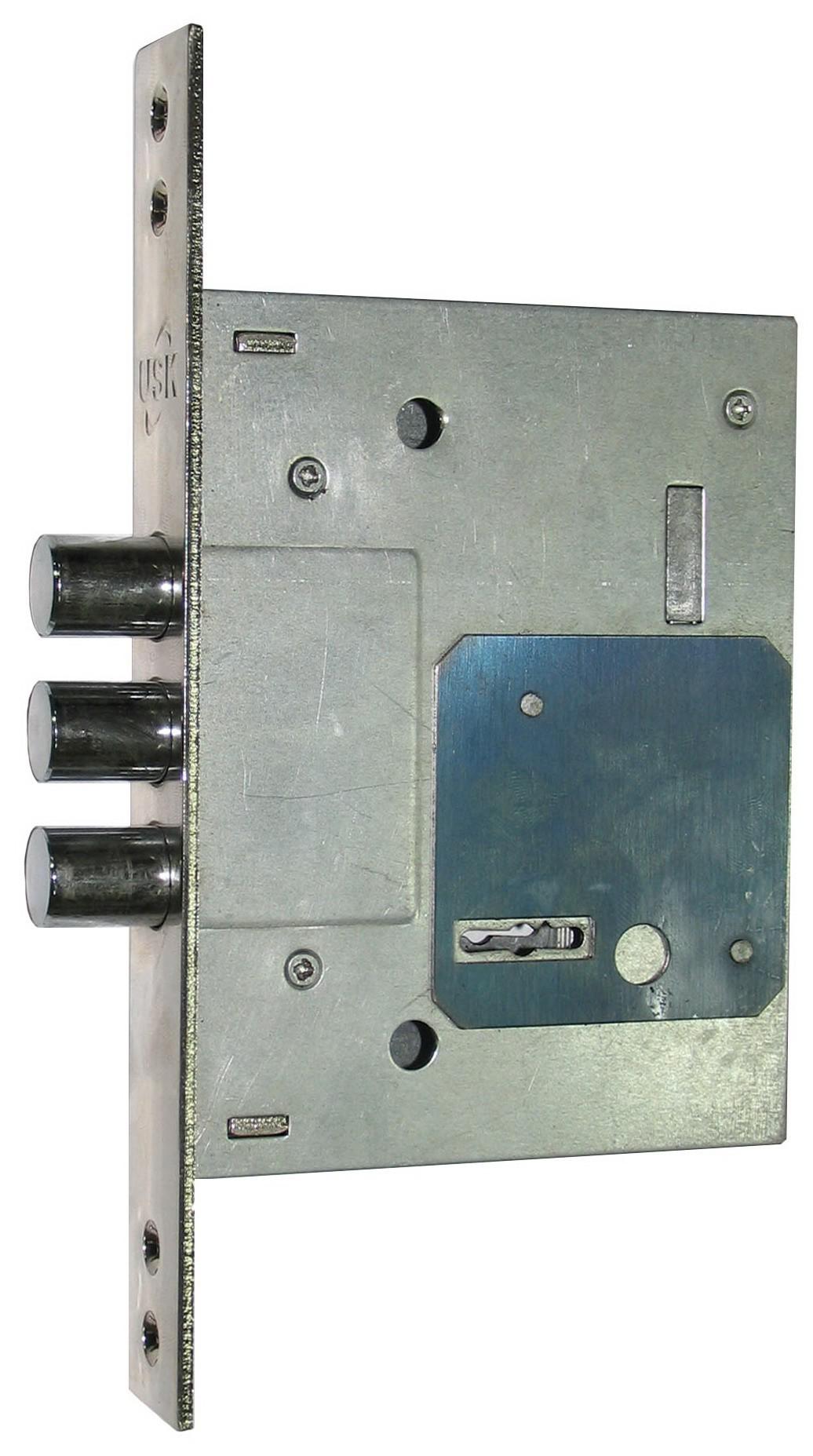 Замок для металлических дверей сувальдный USK 257L Никель