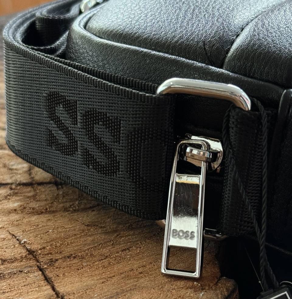 Сумка мужская брендовая BOSS экокожа Черный (0122-2 PTR) - фото 6 Сумка мужская брендовая BOSS экокожа Черный (0122-2 PTR) - фото 6