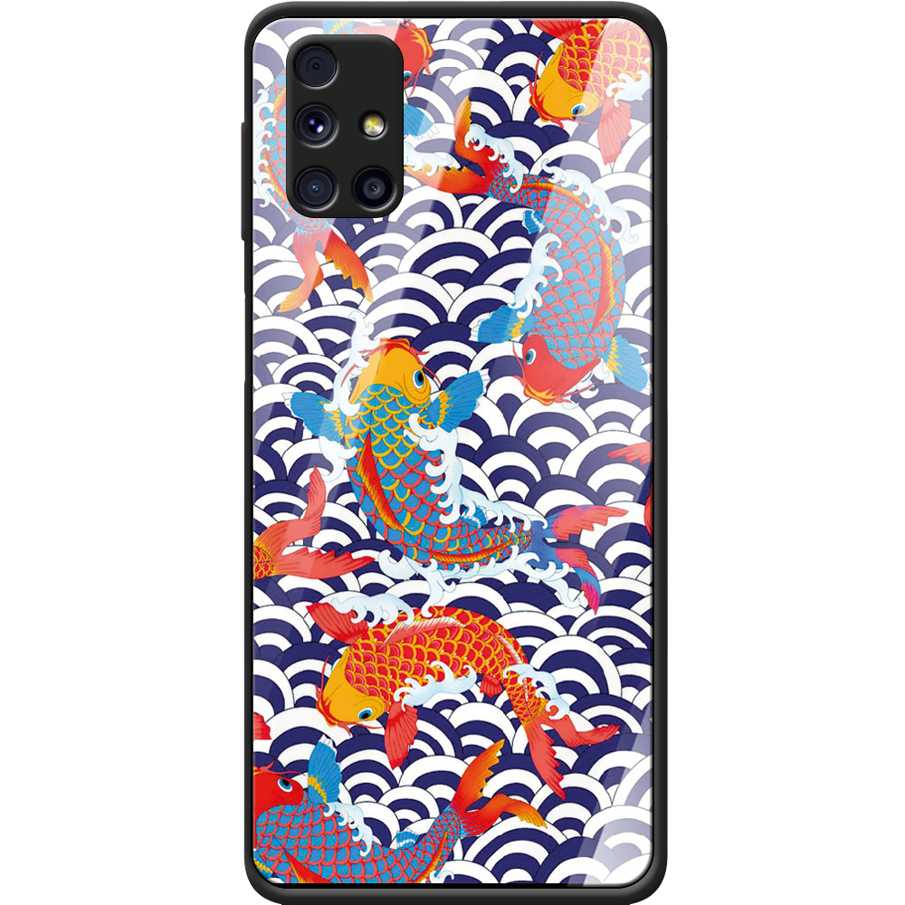 Чехол Boxface Samsung M317 Galaxy M31s Koi Fish Черный силикон со стеклом (40942-up2477-41115)