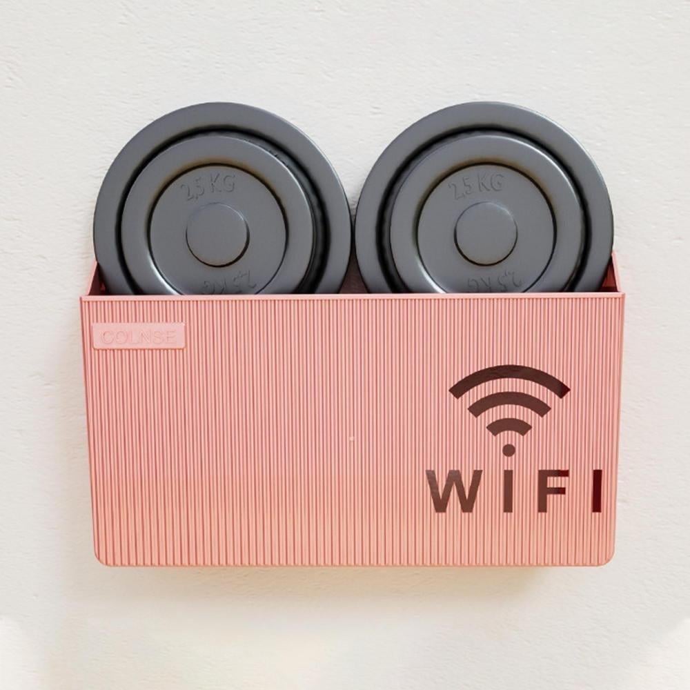 Полка-подставка для роутера Colnse настенная пластик 24,5х14х6 см Розовый (CLNSBPRZ) - фото 2 Полка-подставка для роутера Colnse настенная пластик 24,5х14х6 см Розовый (CLNSBPRZ) - фото 2