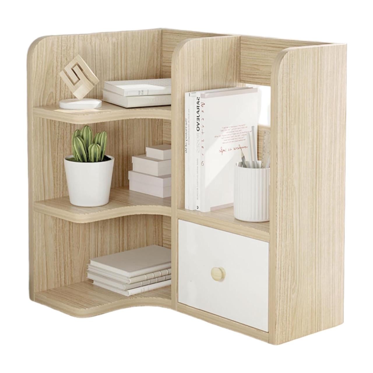 Полка-надстройка настольная из дерева Эльгарето бланже-зефир (АКД-01930120)