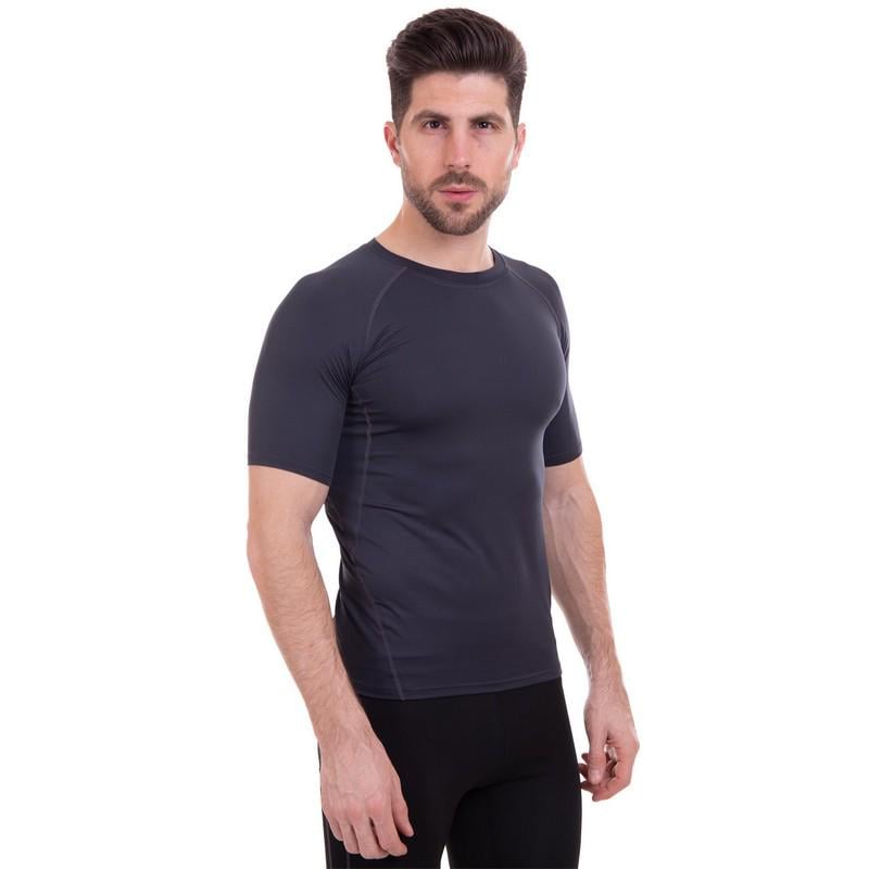 Футболка компрессионная с коротким рукавом мужская LIDONG LD-1103 L Серый