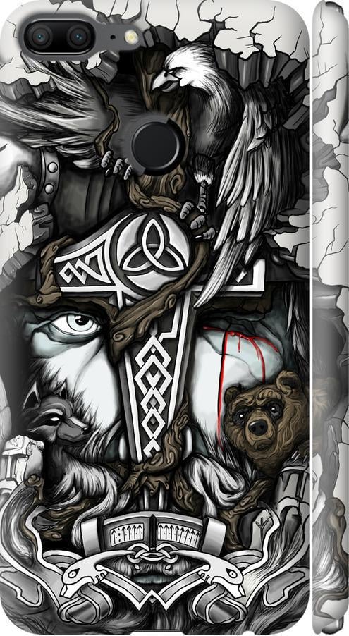 Чехол на Huawei Honor 9 Lite Тату Викинг (4098m-1359-42517)