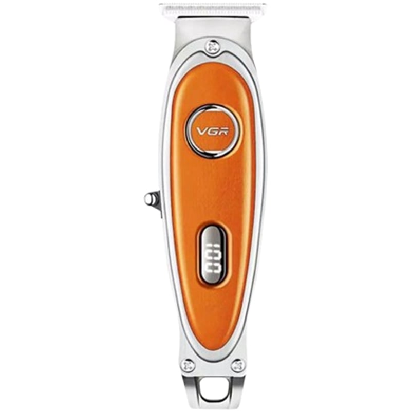 Машинка для стрижки VGR V-263 акумуляторна LED дисплей 8W Orange (tf7434)