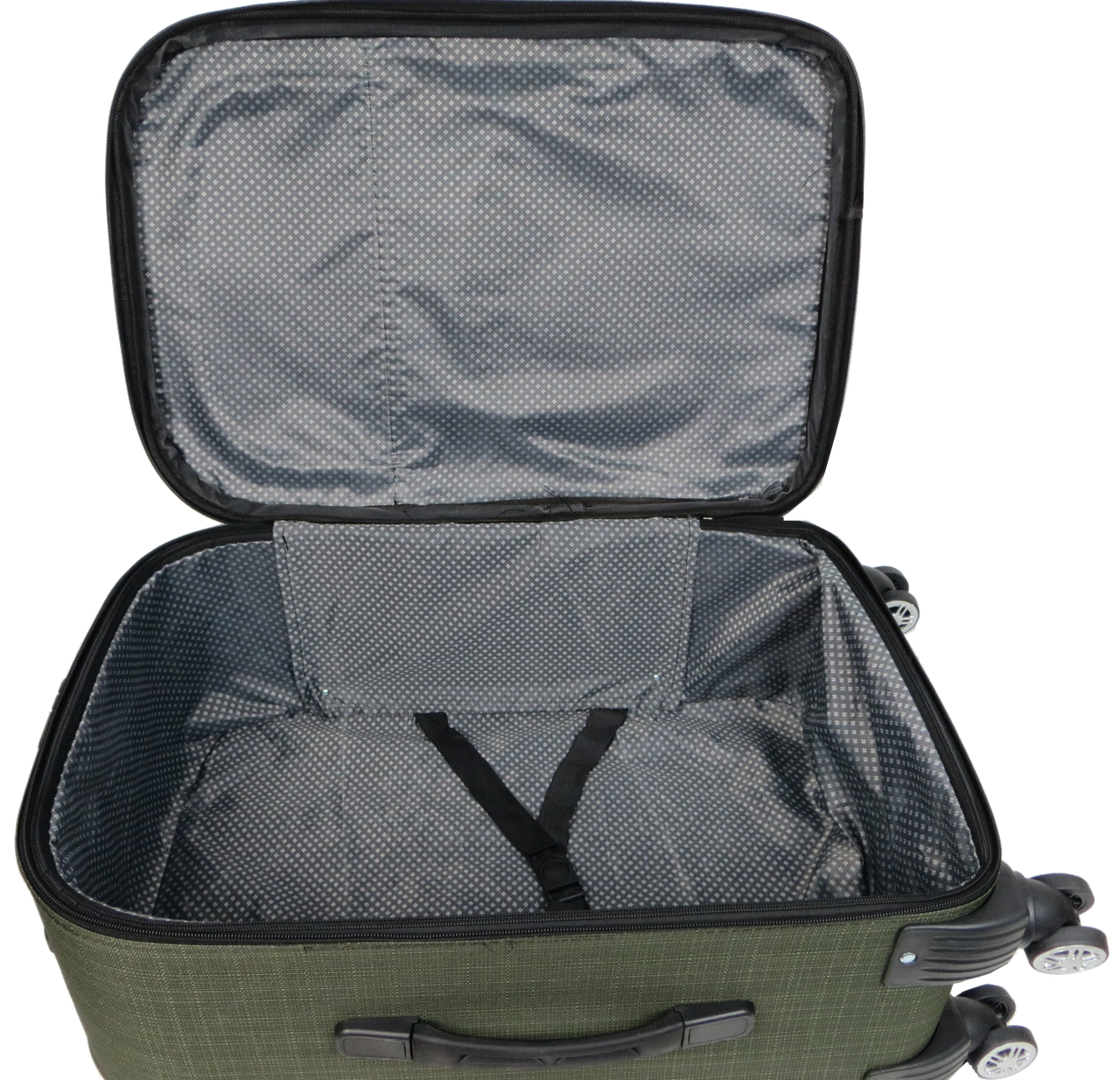 Валіза велика текстильна Gedox GD Polo на колесах 67 л Хакі - фото 5