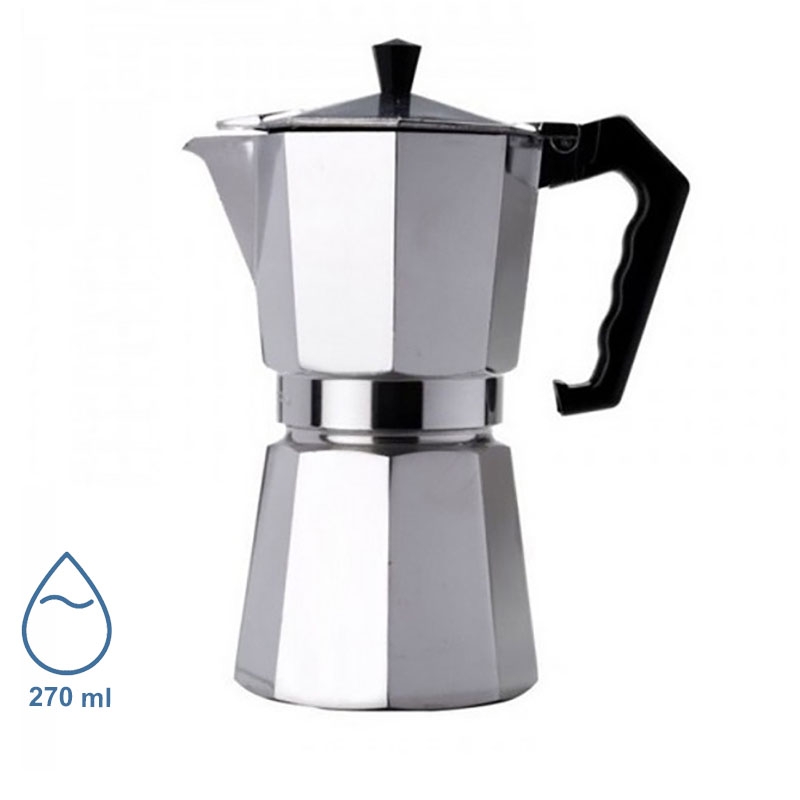 Гейзерна кавоварка Unique UN-1912 алюміній 270 мл (23913130) - фото 3 Гейзерна кавоварка Unique UN-1912 алюміній 270 мл (23913130) - фото 3