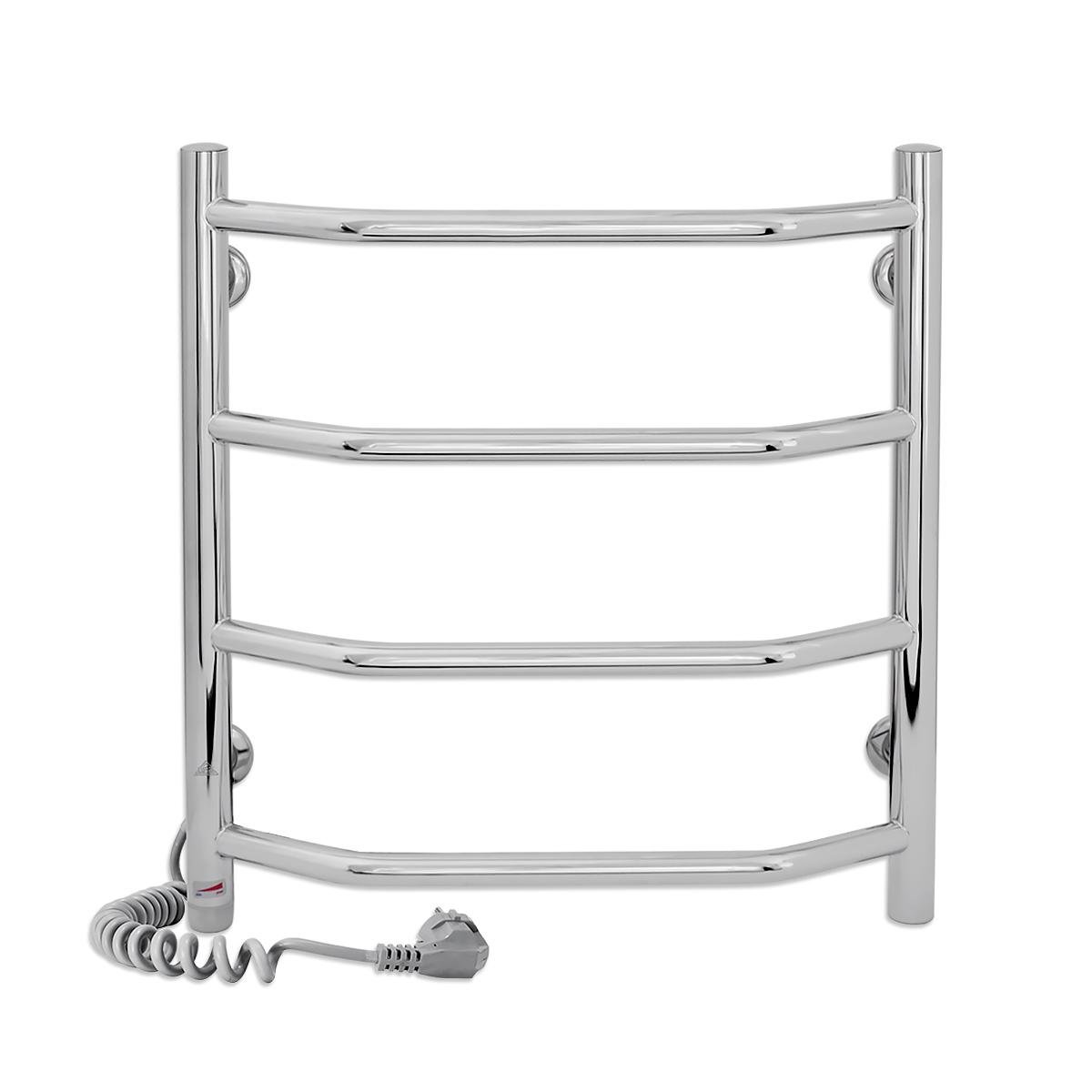 Полотенцесушитель электрический Laris Виктория на 4 перемычки 450х500 мм стальная с левым подключением сенсорная S3 Хром (132-127-73207818)