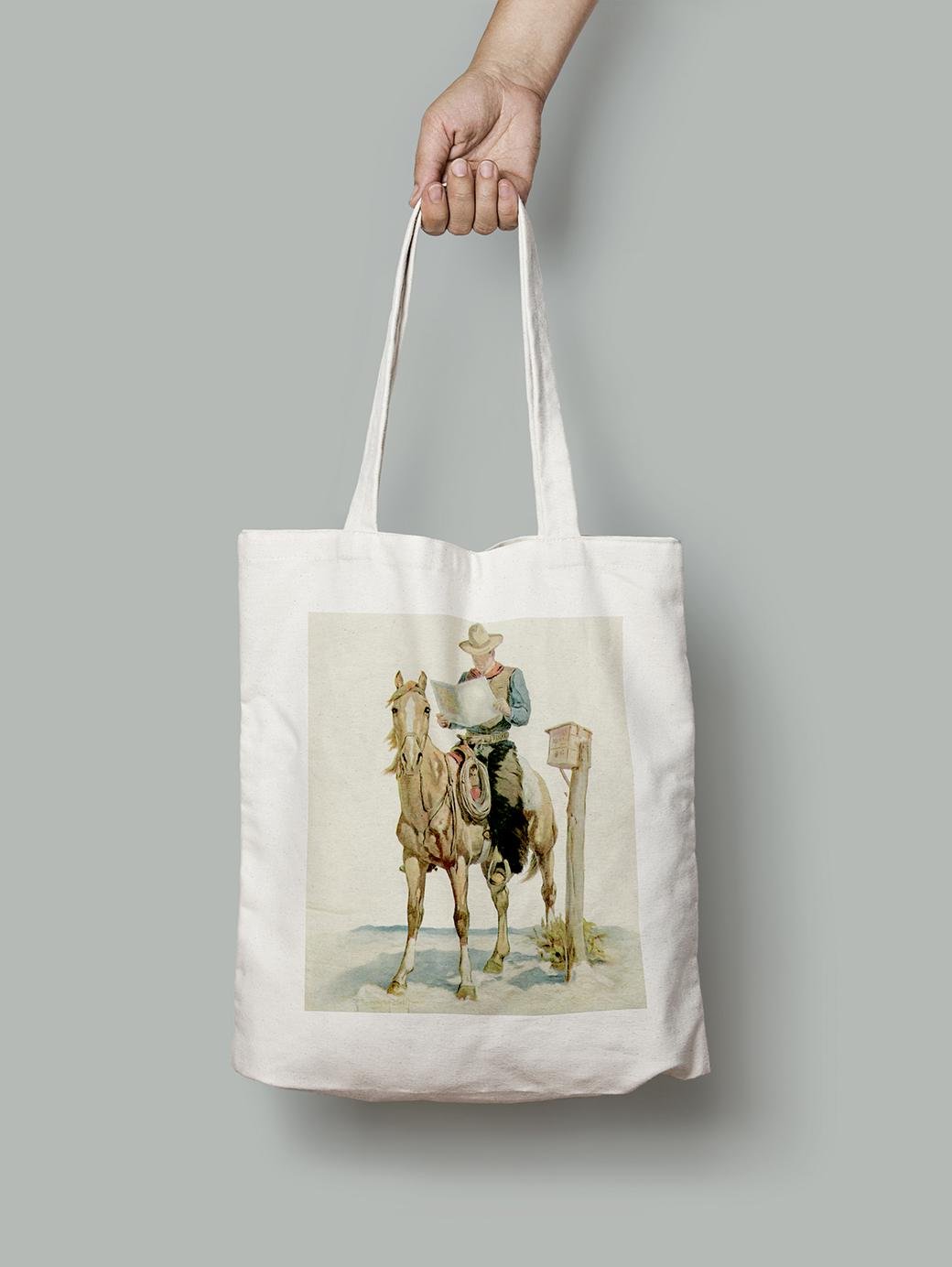 Эко-сумка Ковбой с картой шопер (FA08036_Bag)