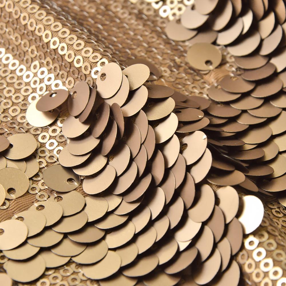 Ткань декоративная Пайетка Микс Бронзовый (15090)