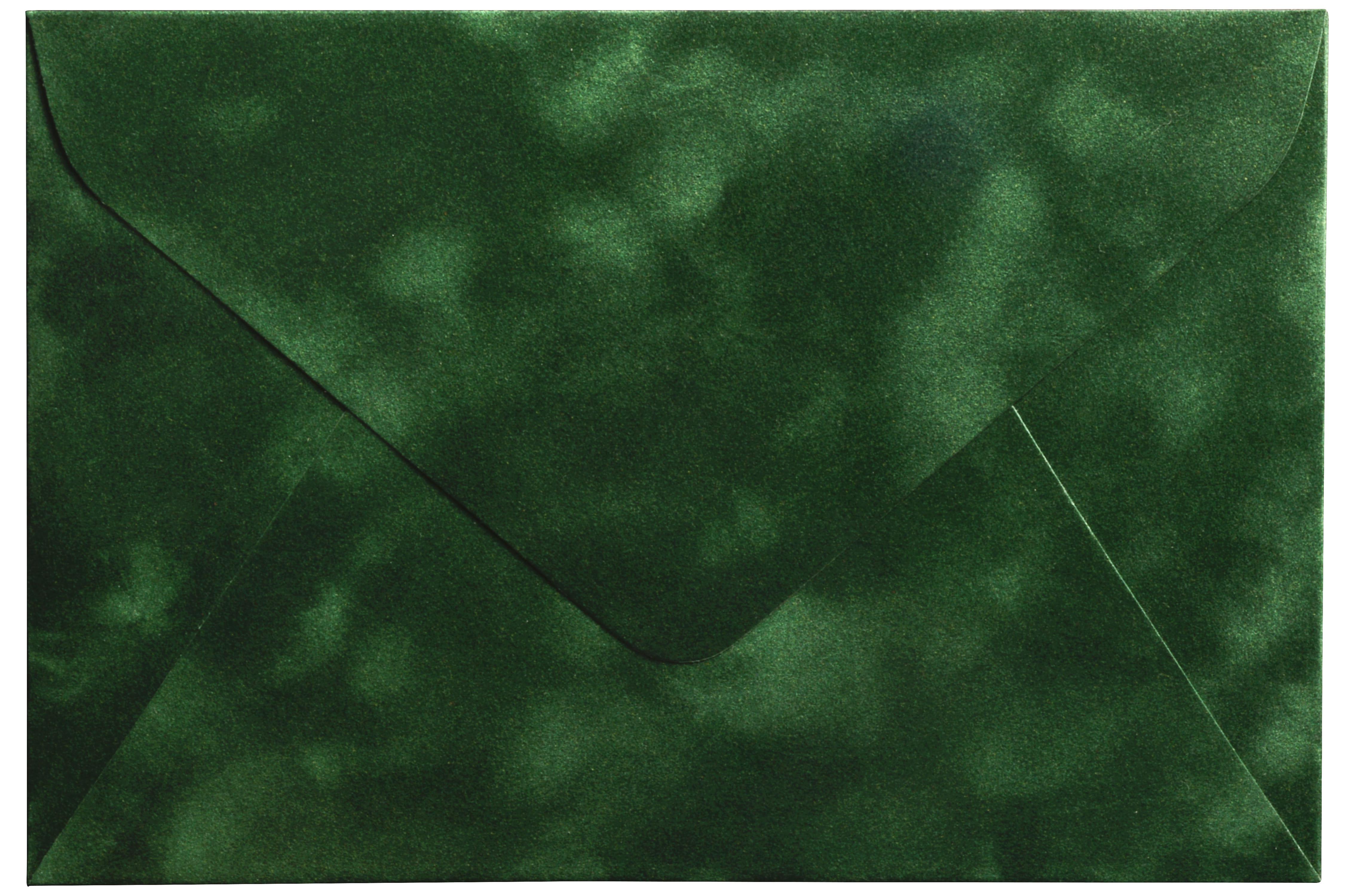 Конверт для денег C5 бархатный с легким мраморным эффектом 23х16 см Зеленый (382924377)