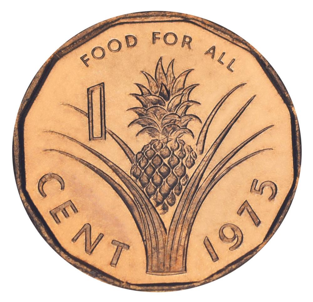 Коллекционная монета Свазиленд 1 цент 1975 UNC ФАО FAO (М19252)