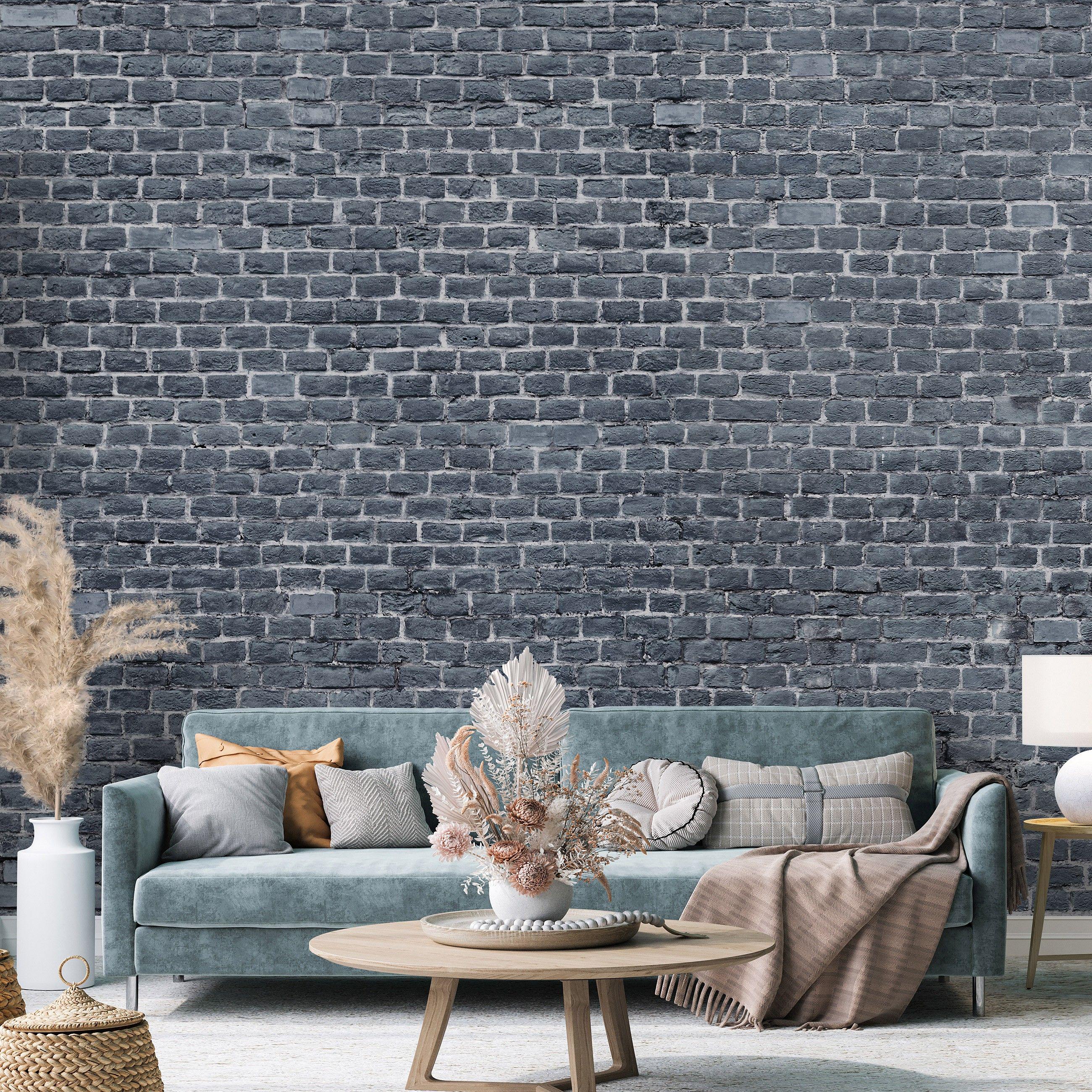 Фотошпалери Consalnet Антрацитова цегляна стіна 368х254 см (13995P8)