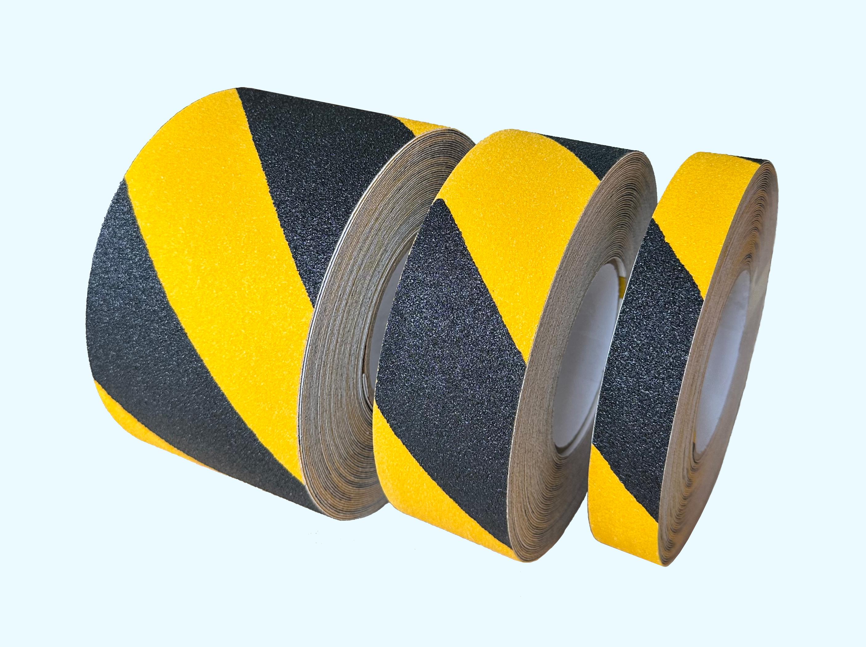 Стрічка протиковзка самоклеюча абразивна Heskins Standard Safety-Grip попереджувальна стандартної зернистості 100 мм x 5 м Чорно-жовтий (H3401D 100L5) - фото 4
