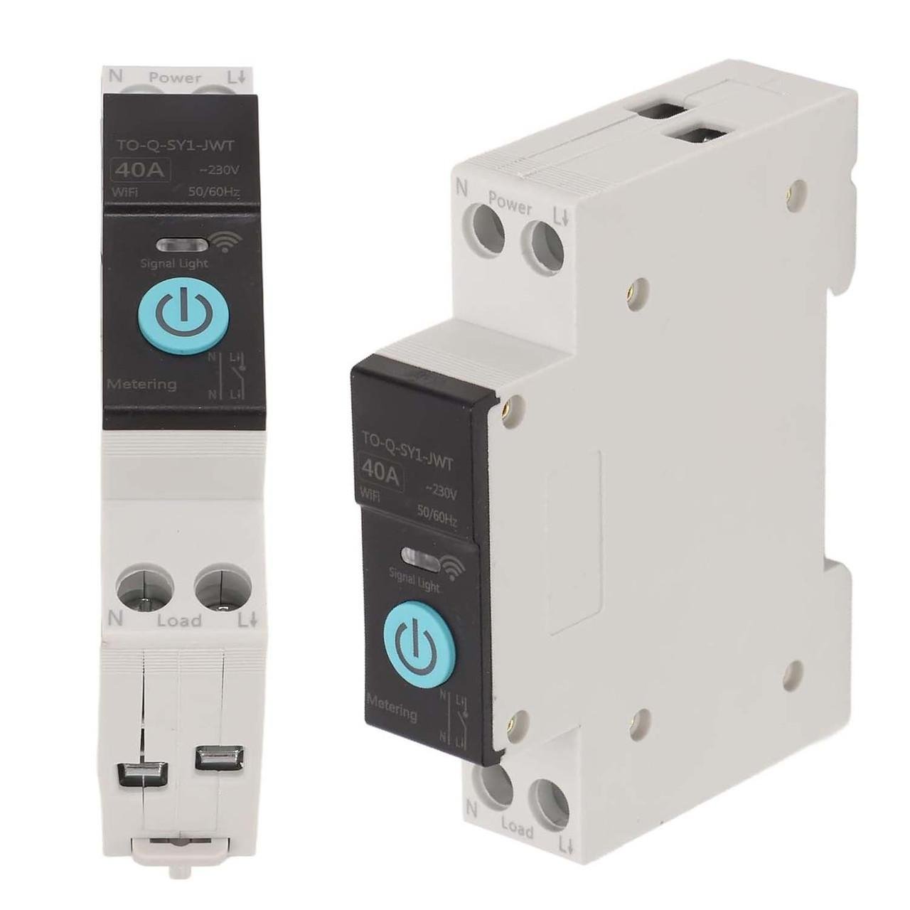 Розумний вимикач TO-Q-SY1-JWT 40А Wi-Fi однофазний і лічильник кВт/год (id_101025)