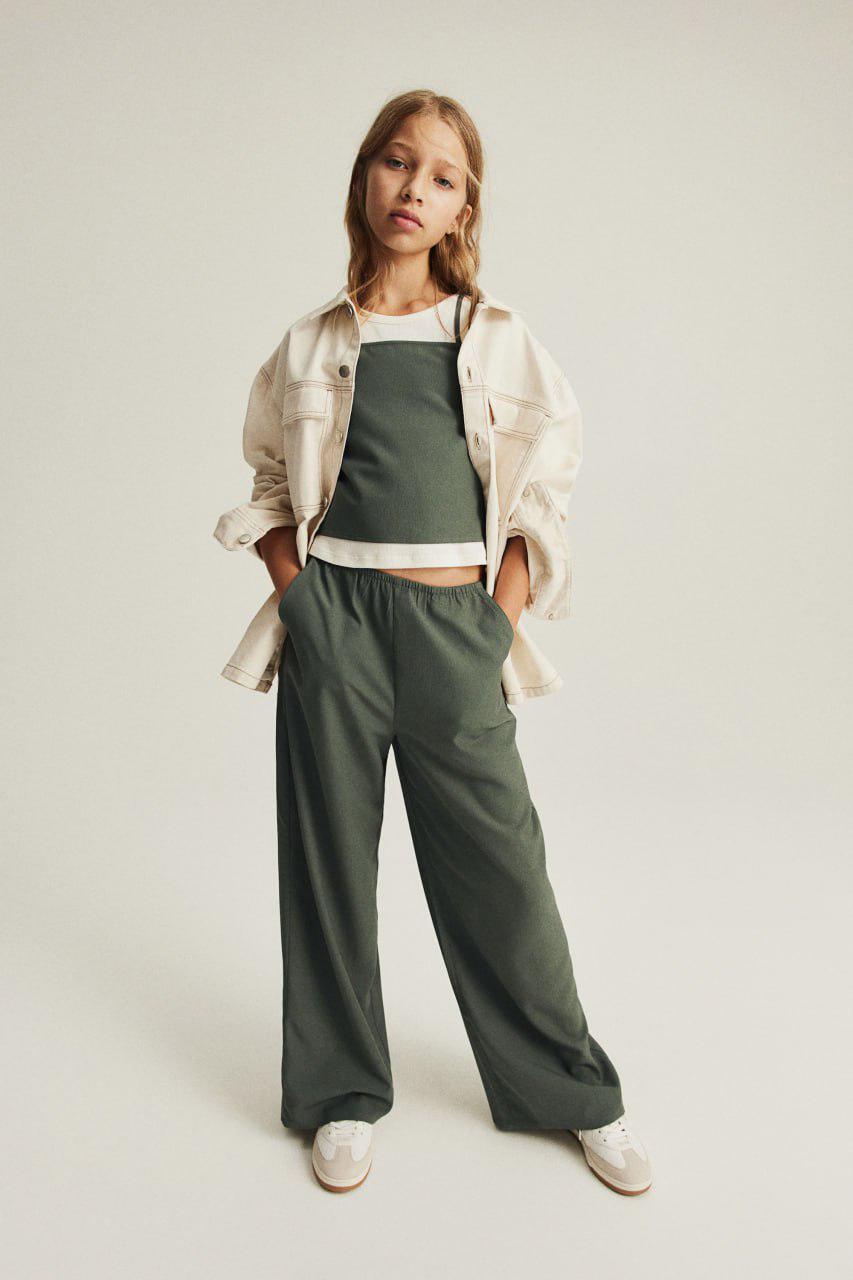 Топ H&M 1216872АВ 146 см Хаки