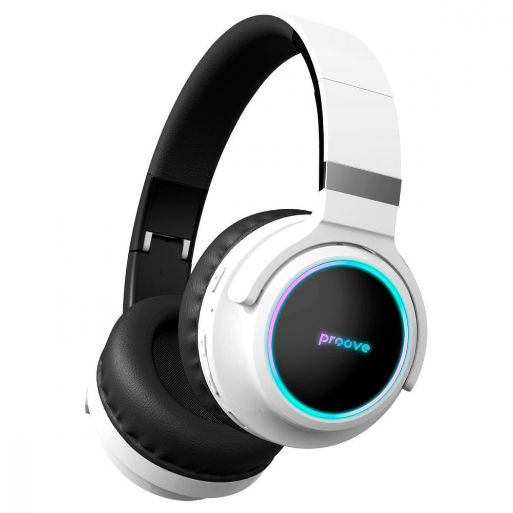 Наушники с подсветкой Proove Galaxy Bluetooth 5.3 Type-C 900 мАч White (HPGL00010002)