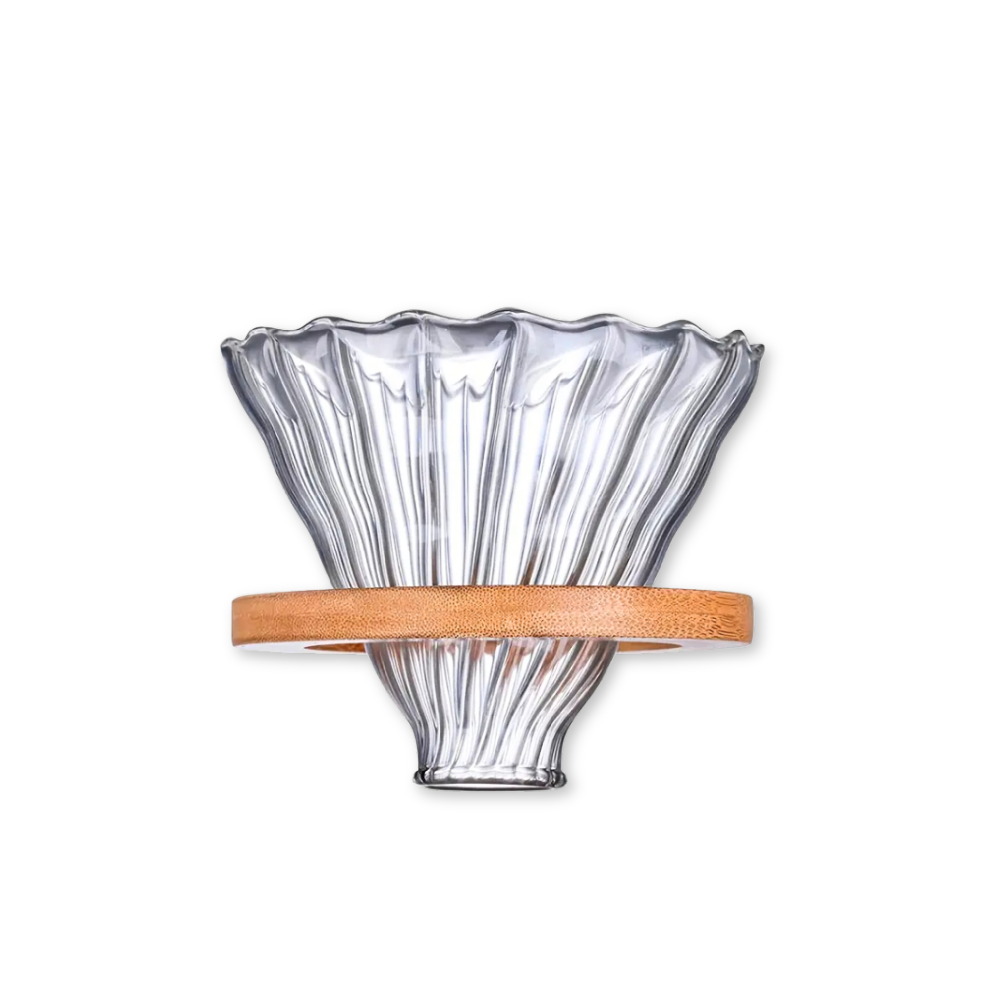 Воронка стеклянная V60 №1 для Pour-Over с белой подставкой (4080)
