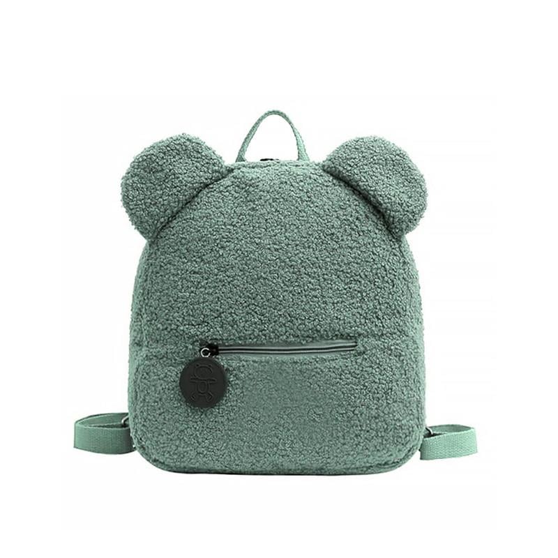 Дошкольный рюкзак Lesko 6791 одно отделение с наружным карманом/ремешком и ушками Green (24366837)