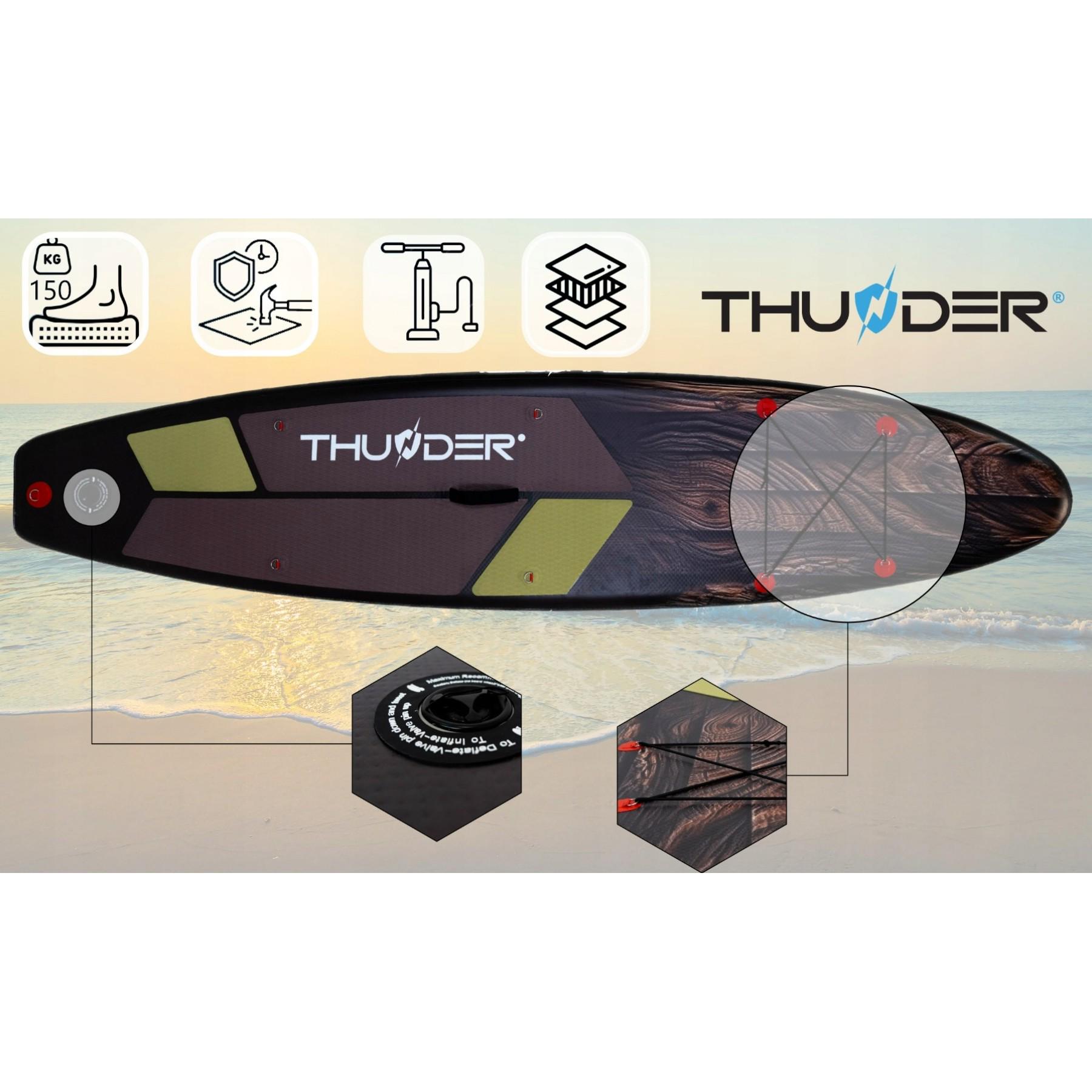 SUP-доска надувная Thunder Wood 320 см с веслом - фото 4