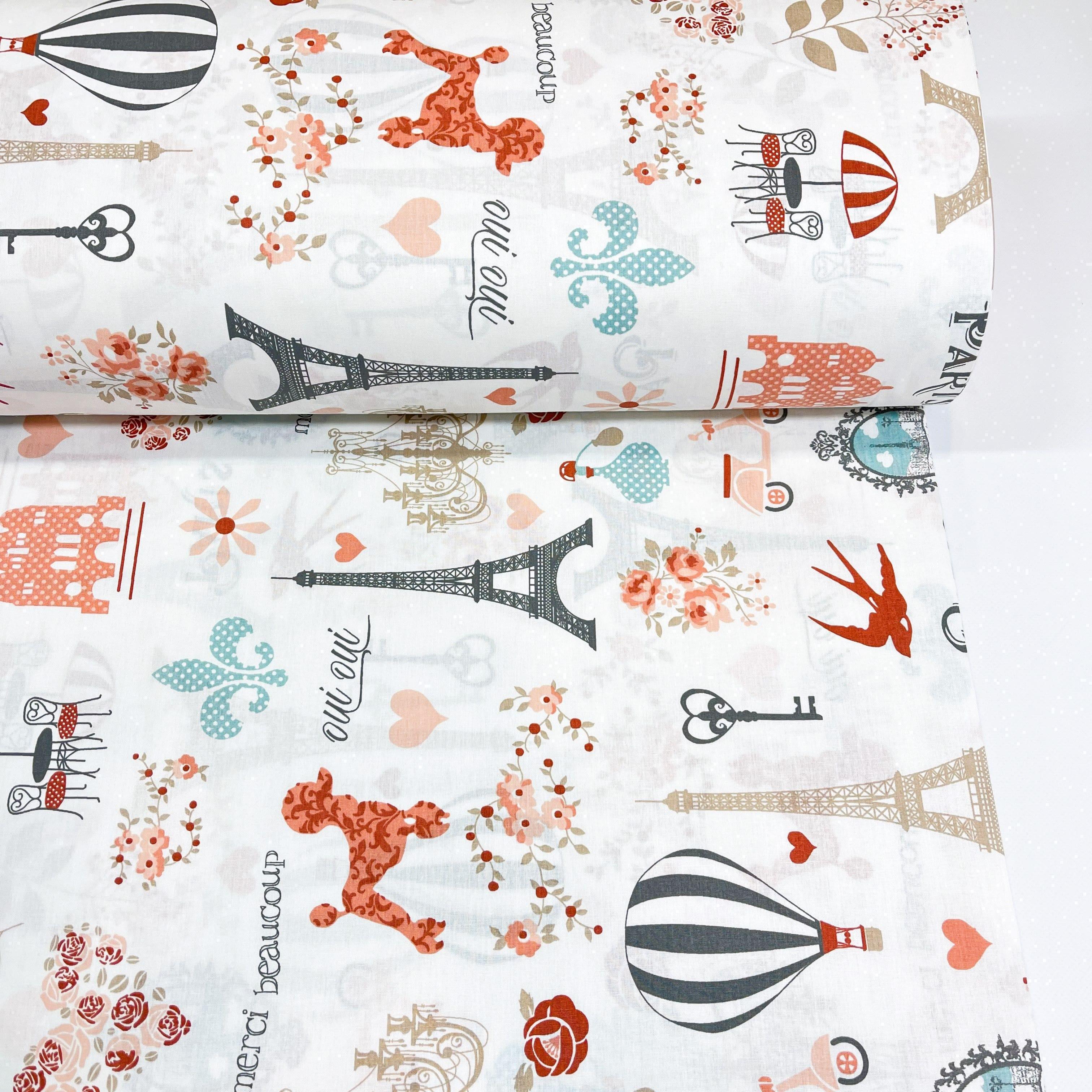 Ткань для постельного белья ранфорс розы Париж 240 см (G-6804/1 00794)