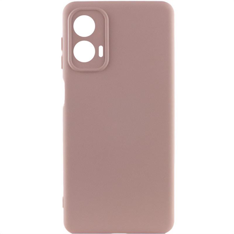 Противоударный чехол Silicone Cover Lakshmi Full Camera (AA) для Motorola Moto G24 розовый/Pink Sand
