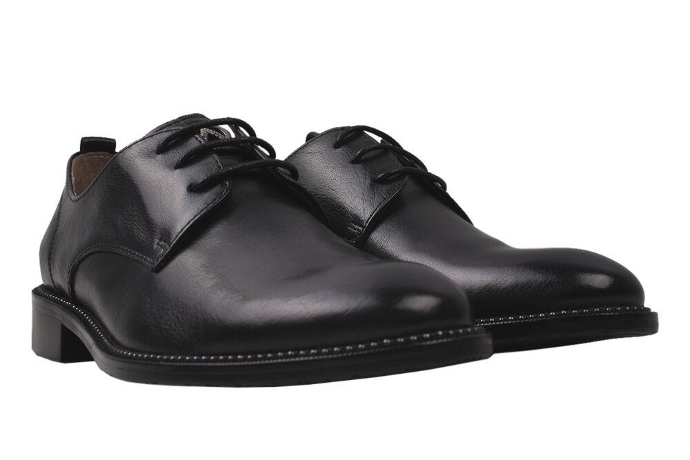 Туфли Anemone на шнуровке женские из кожи р. 40 Черный (109-20DTC)