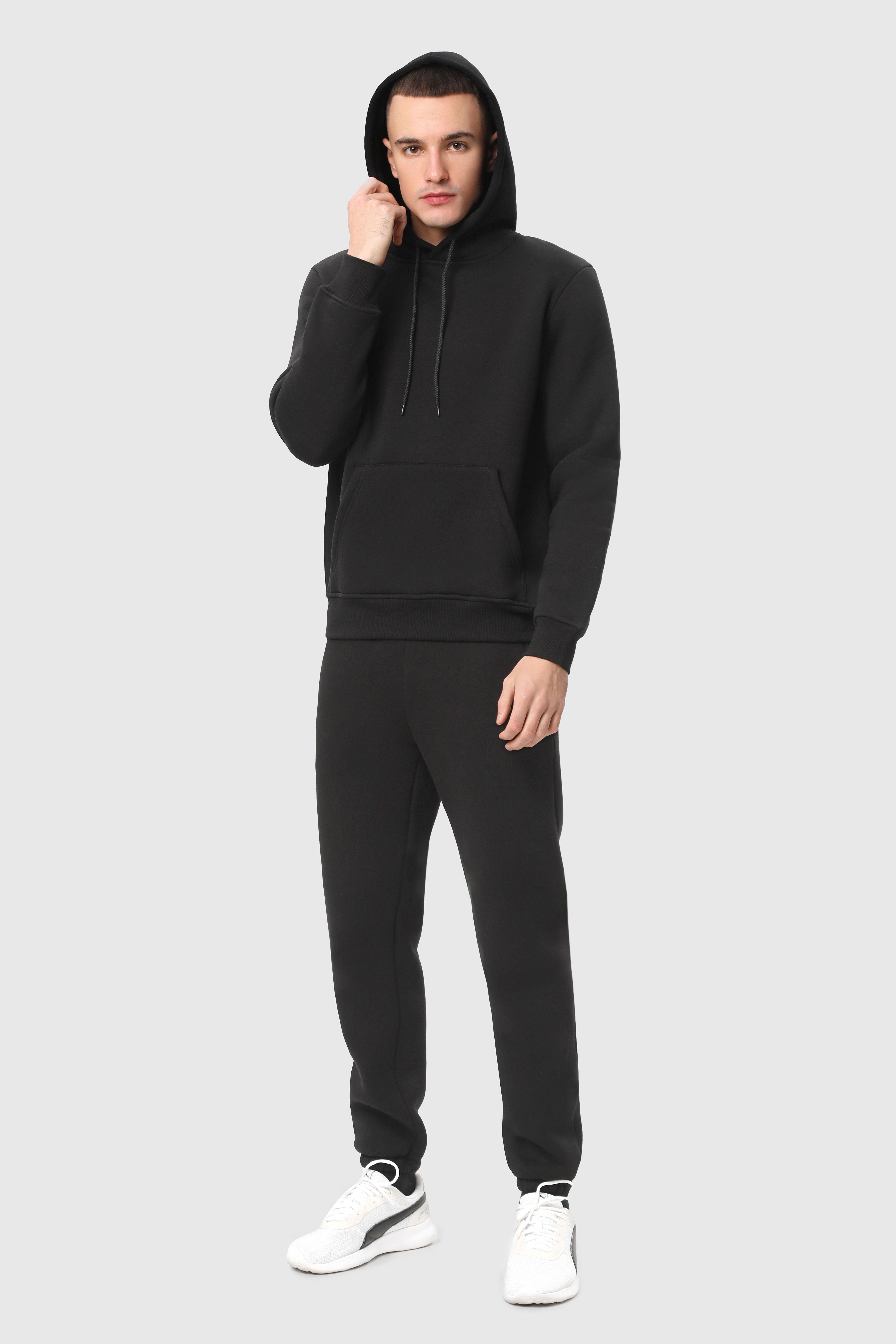 Костюм худі та штани чоловічий утеплений Ray BASIC U0801 S Чорний - фото 2 Костюм худі та штани чоловічий утеплений Ray BASIC U0801 S Чорний - фото 2