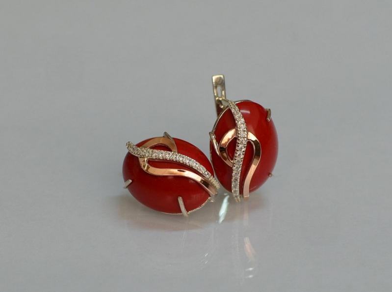 Серебряные серьги Sil с золотыми накладками 150s-6 Фианит (Sil-1096)