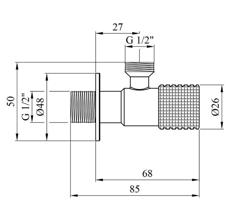 Кран приладовий Kroner KRP Edelstahl Klassisch CHS201 1/2"х1/2" ЗЗ (CV031408) - фото 2 Кран приладовий Kroner KRP Edelstahl Klassisch CHS201 1/2"х1/2" ЗЗ (CV031408) - фото 2