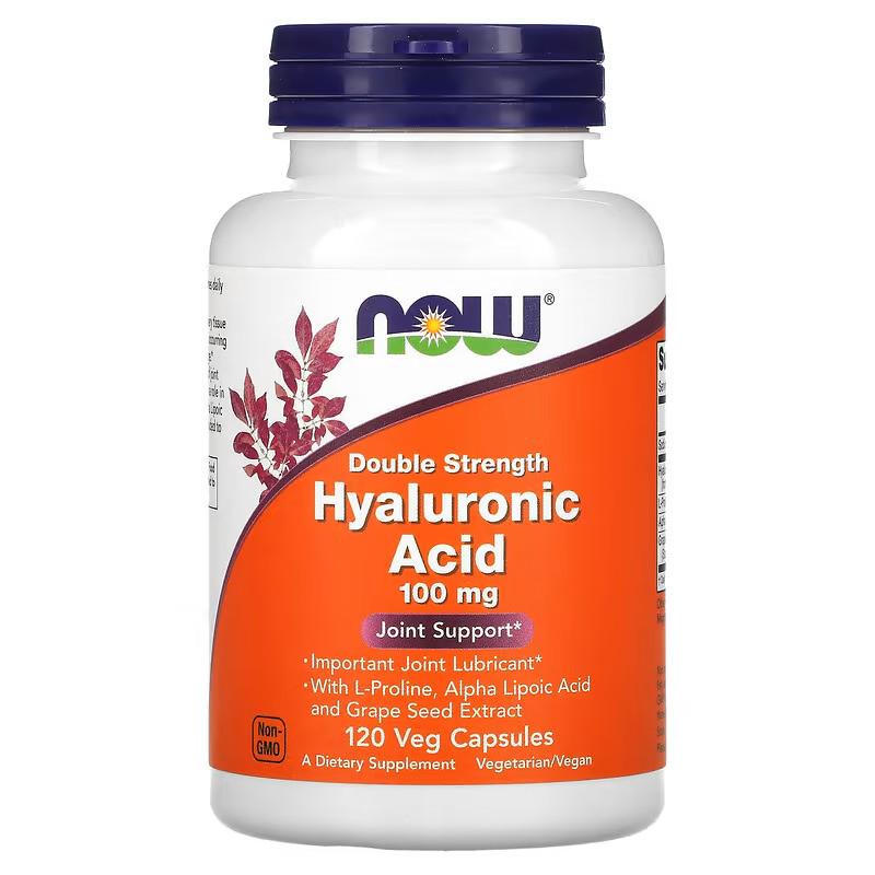 Гиалуроновая кислота NOW Hyaluronic Acid Double Strength 100 mg 120 Veg capsules (2984)