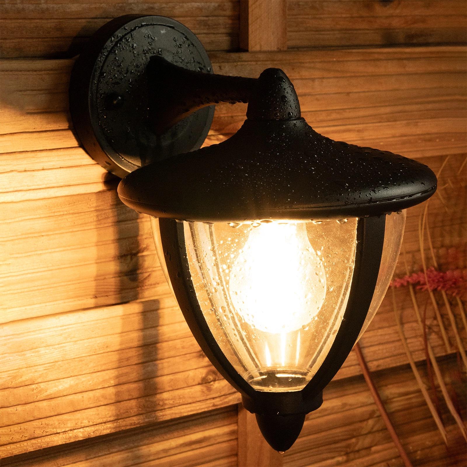 Фонарь настенный фасадный Jooki Lumiled Aretos E27 IP44 230 В металлический корпус Черный (10626)